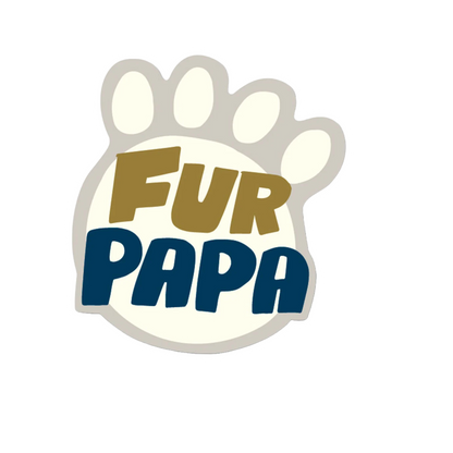 Durable vinyl, die-cut Fur Papa Sticker