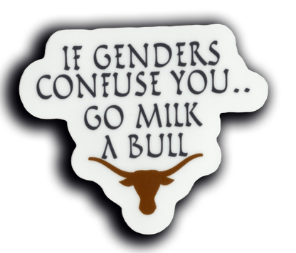 Durable, vinyl, die-cut, Genders Stickers