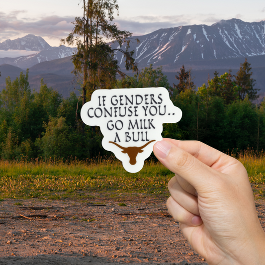 Durable, vinyl, die-cut, Genders Stickers