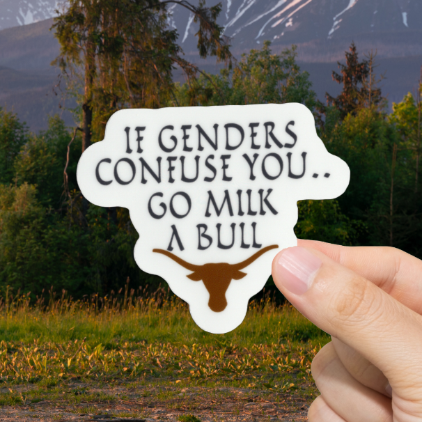 Durable, vinyl, die-cut, Genders Stickers