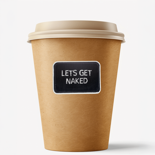 Durable, vinyl, die-cut, Get Naked Sticker.