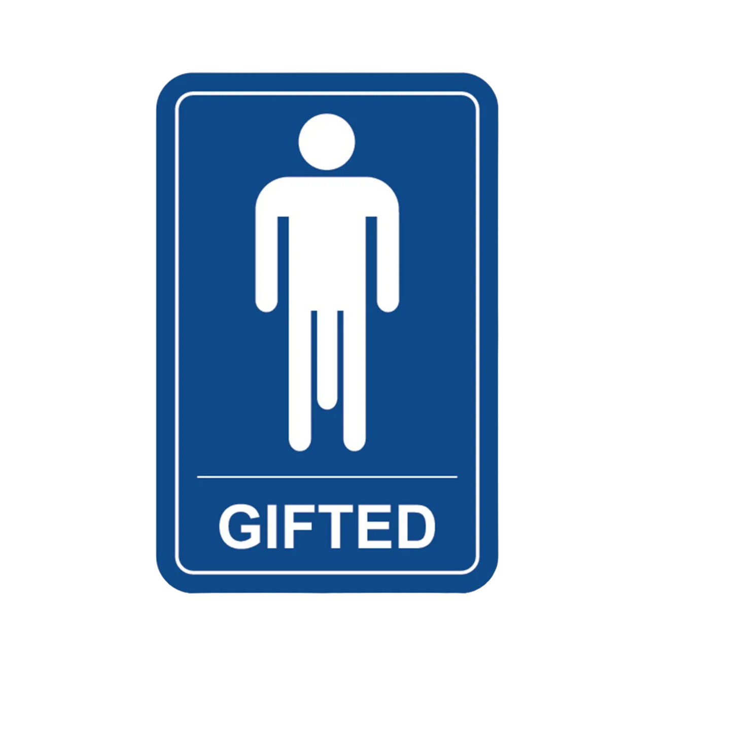 Durable vinyl, die-cut Gifted Sticker
