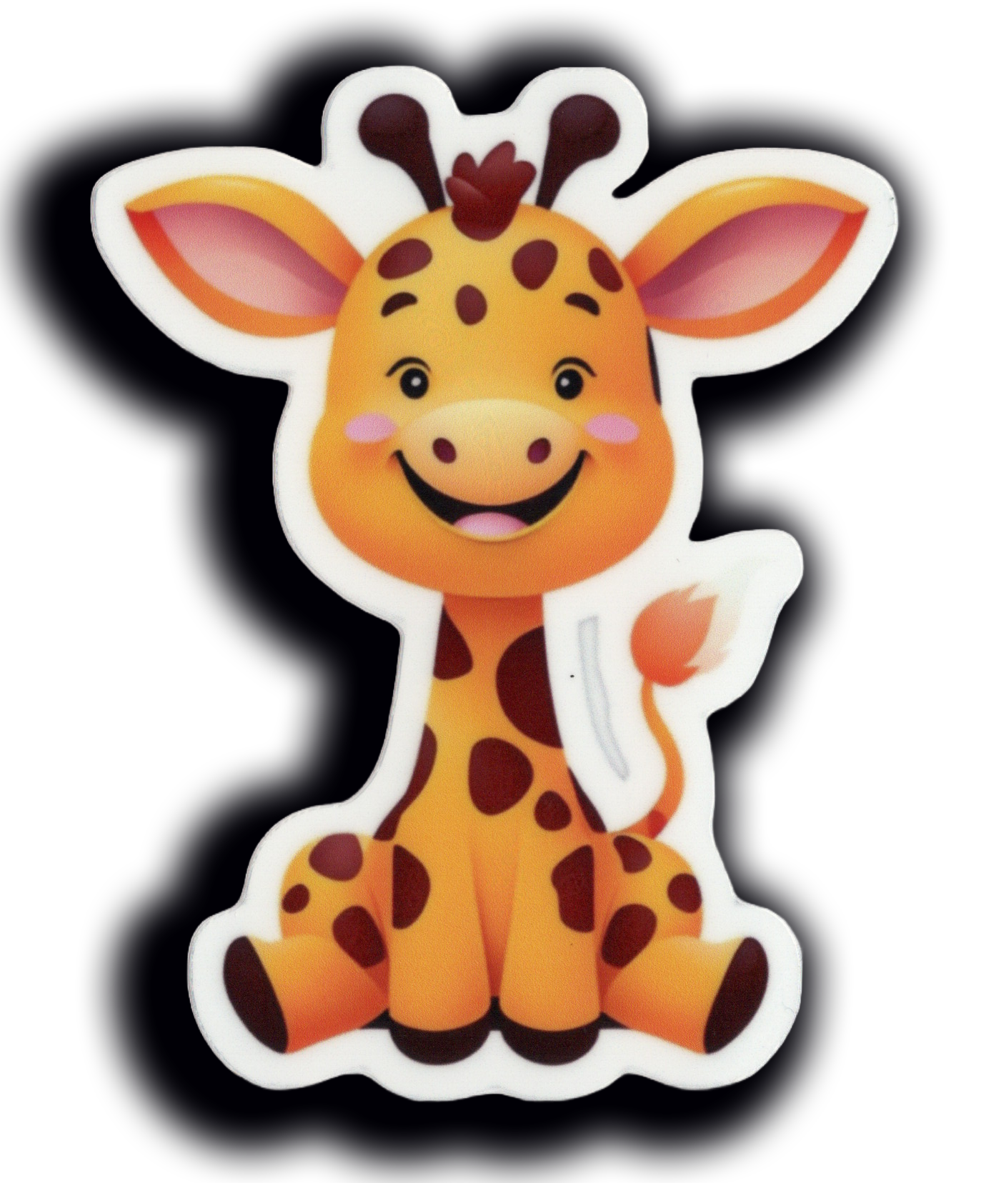Durable vinyl, die-cut Giraffe 2 Sticker