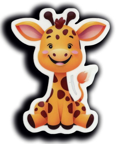 Durable vinyl, die-cut Giraffe 2 Sticker