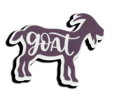 Durable vinyl, die-cut Goat Sticker
