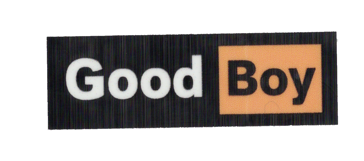 Durable vinyl, die-cut Good Boy Sticker
