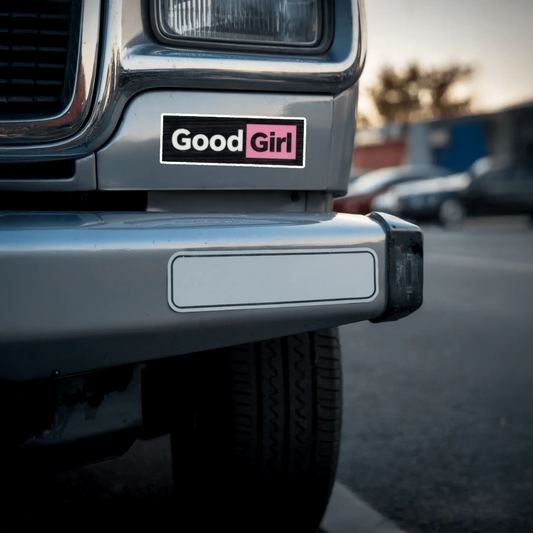 Durable, vinyl, die-cut, Good Girl Sticker.
