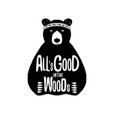 Our Good In The Woods Sticker! unique, high-quality, vinyl die-cut, eco-friendly stickers
