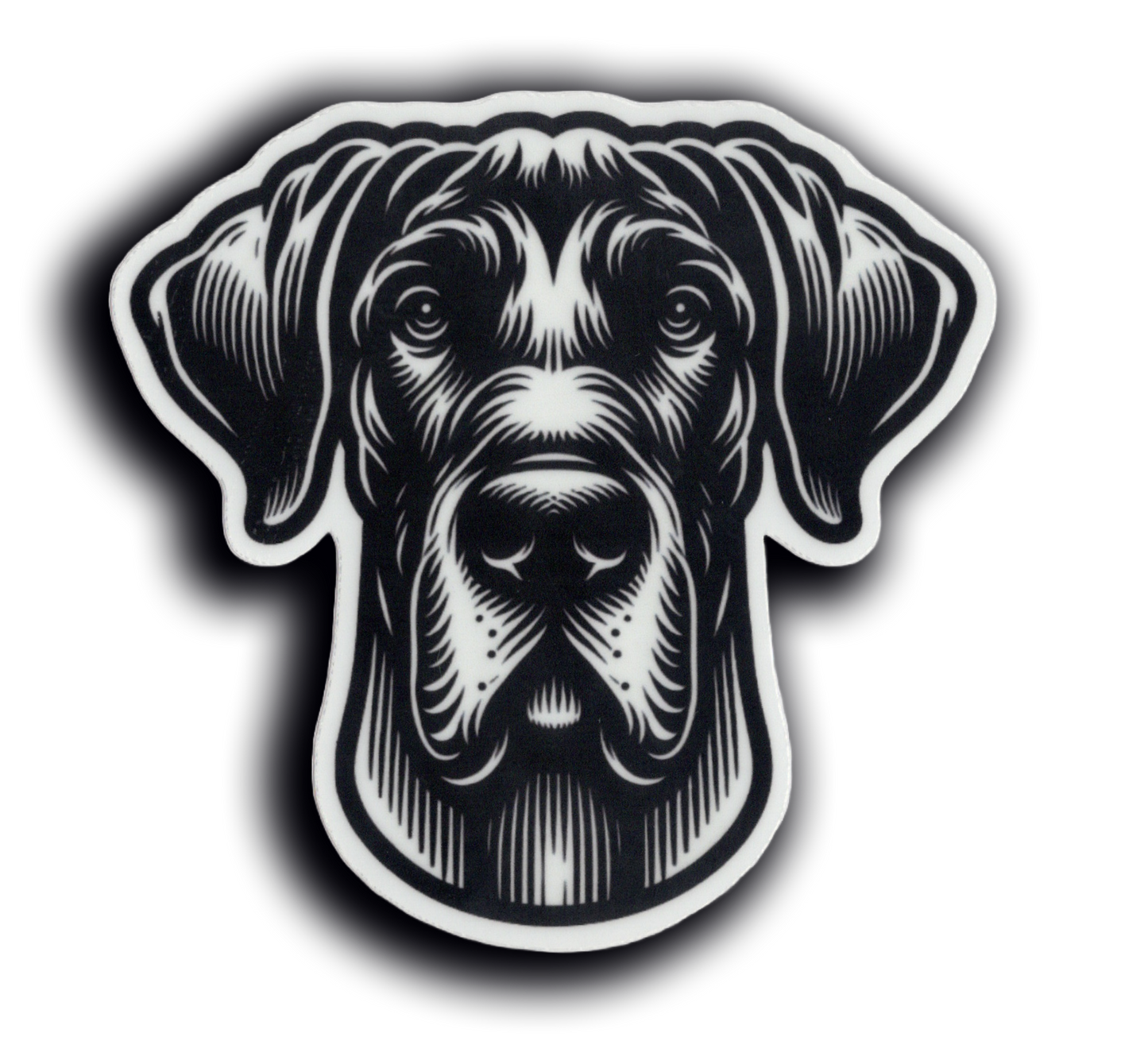 Durable vinyl, die-cut Great Dane Sticker