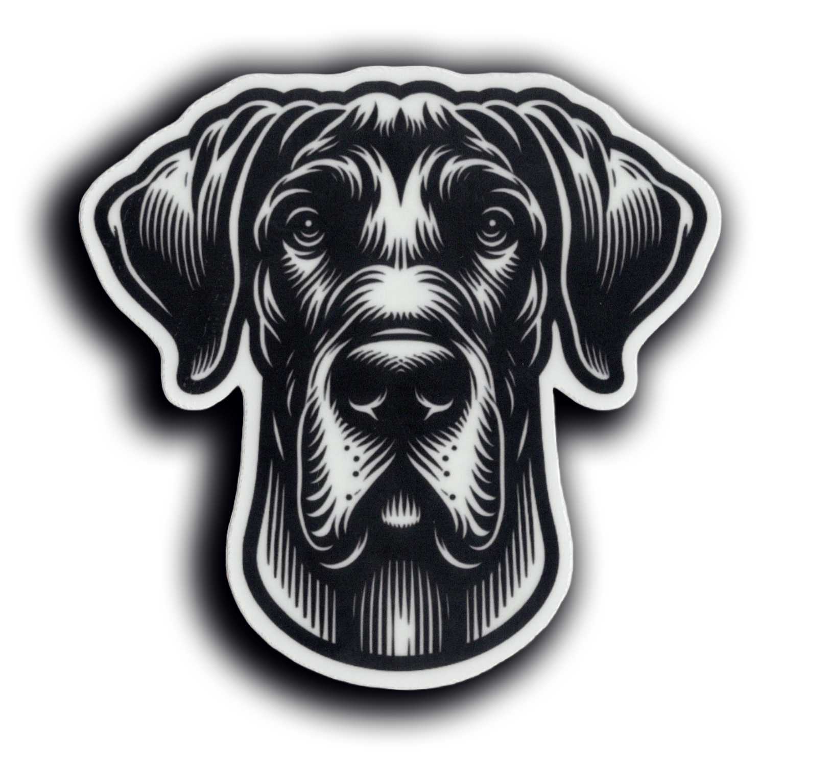 Durable vinyl, die-cut Great Dane Sticker