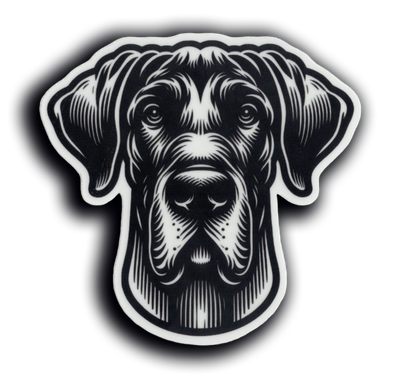 Durable vinyl, die-cut Great Dane Sticker