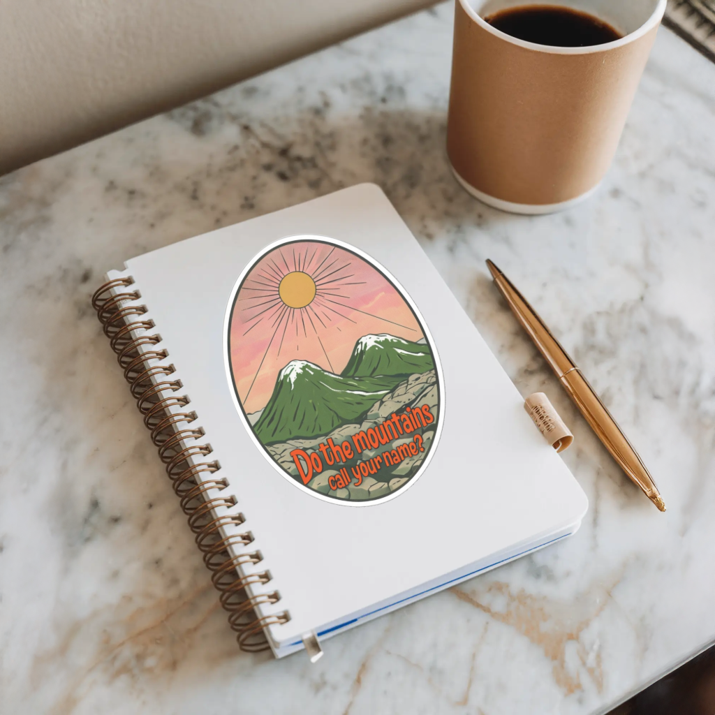 Durable, die-cut, vinyl, Green Mountains Sticker.