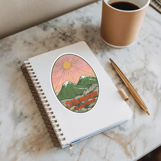 Durable, die-cut, vinyl, Green Mountains Sticker.