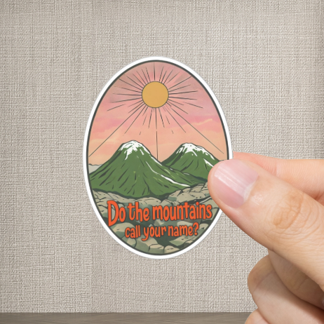 Durable, die-cut, vinyl, Green Mountains Sticker.