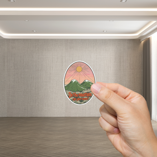 Durable, die-cut, vinyl, Green Mountains Sticker.