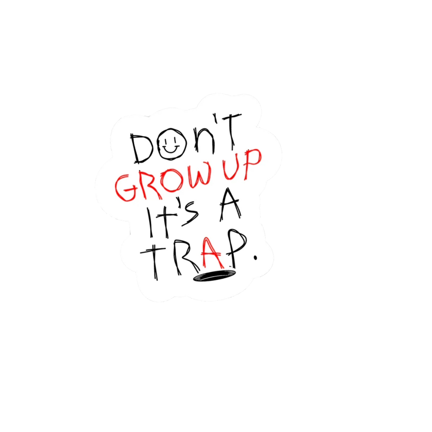 Durable vinyl die-cut Grow Up Sticker