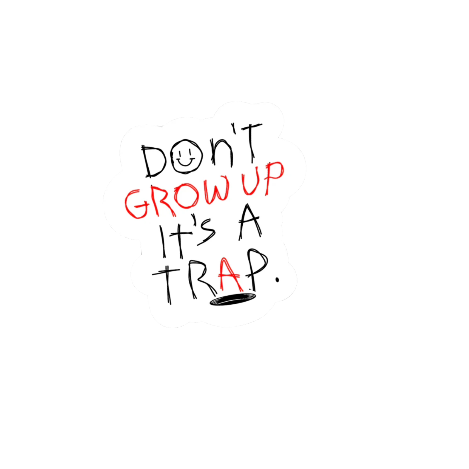 Durable vinyl die-cut Grow Up Sticker