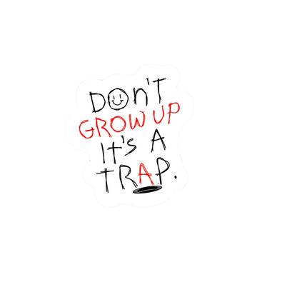 Durable vinyl die-cut Grow Up Sticker