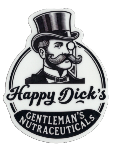 Durable vinyl, die-cut Happy Dicks Sticker