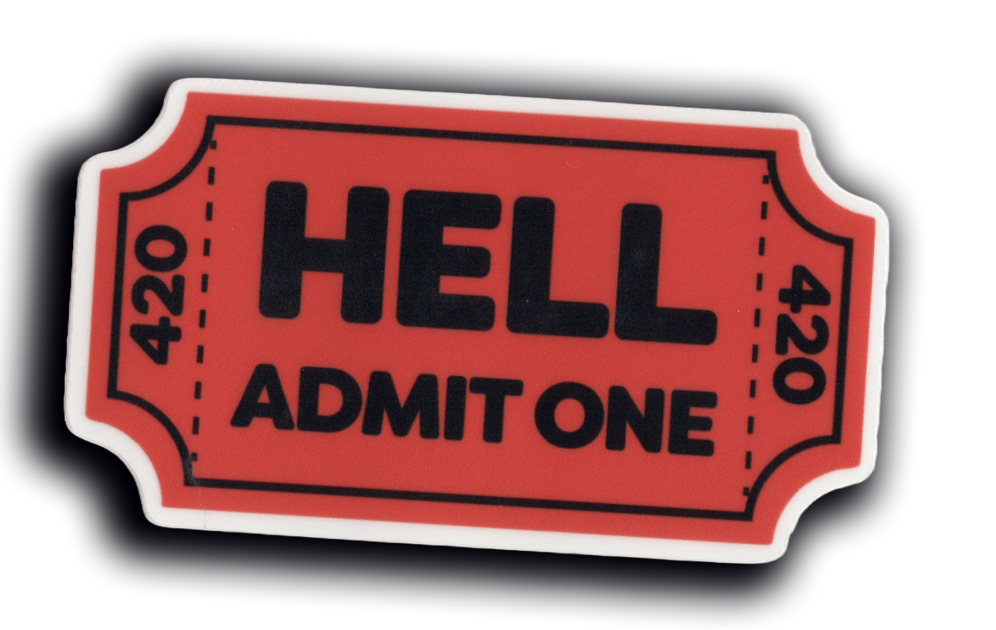 Durable vinyl, die-cut Hell 420 Sticker
