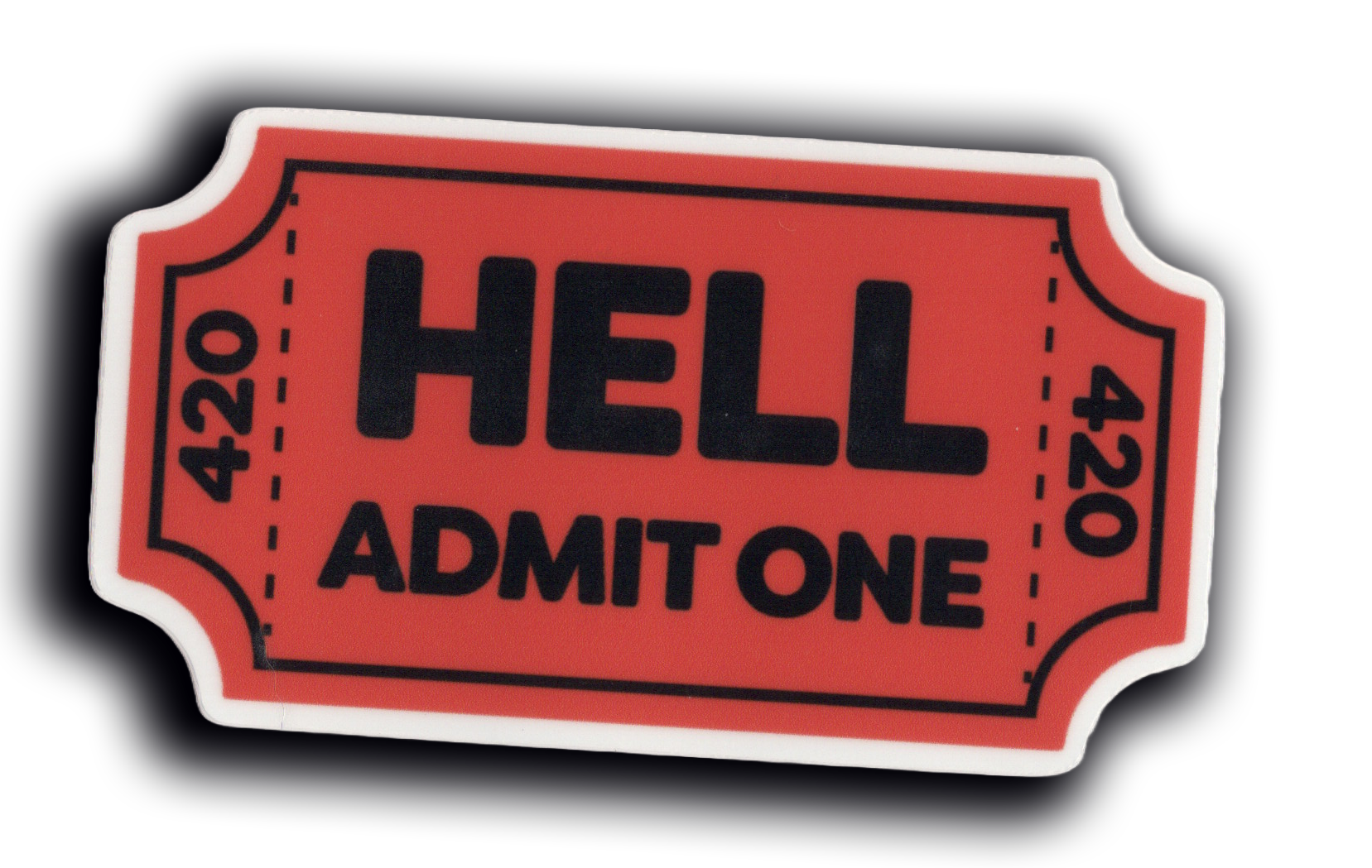 Durable vinyl, die-cut Hell 420 Sticker