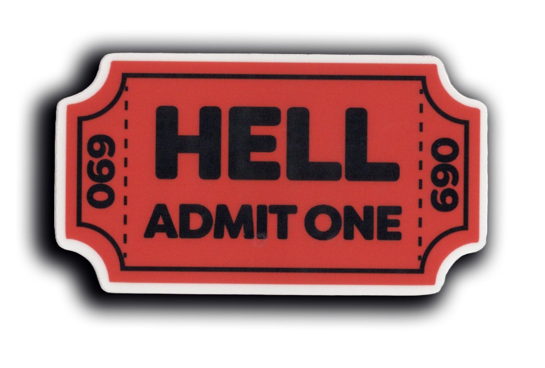 Durable vinyl, die-cut Hell 69 Sticker