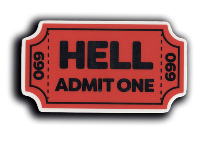 Durable vinyl, die-cut Hell 69 Sticker
