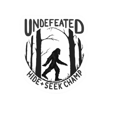 Our Hide And Seek Champ Sticker! unique, high-quality, vinyl die-cut, eco-friendly stickers