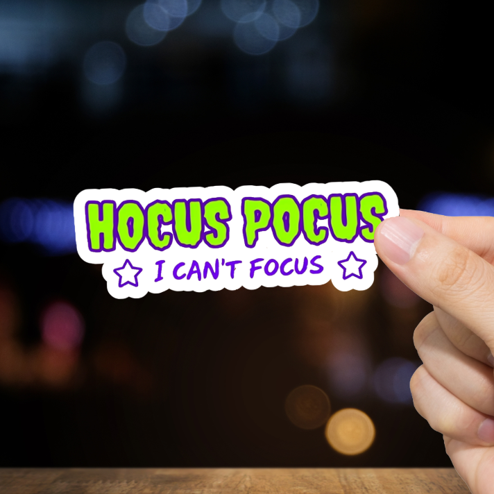 Durable, die-cut, vinyl, Hocus Pocus Sticker.