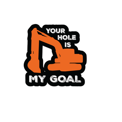 Durable vinyl, die-cut Hole Goal 2 Sticker