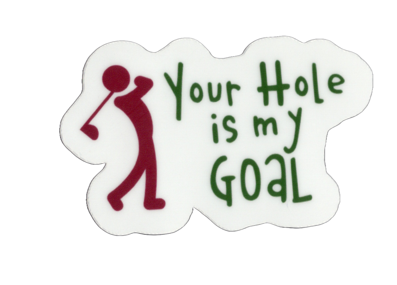Durable vinyl, die-cut Hole Sticker