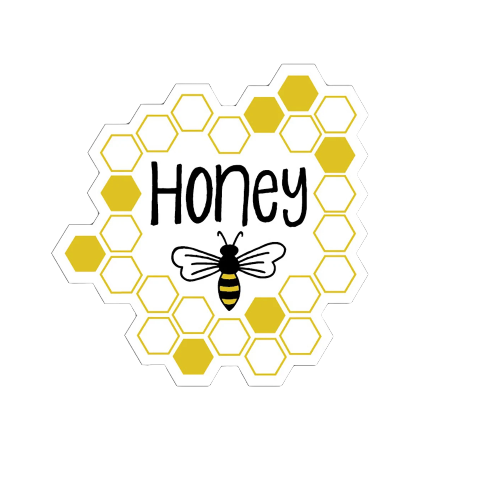 Durable vinyl, die-cut Honey Sticker