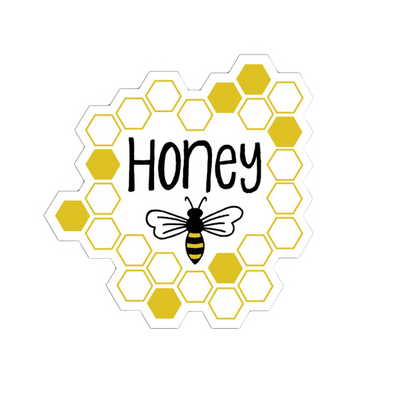 Durable vinyl, die-cut Honey Sticker
