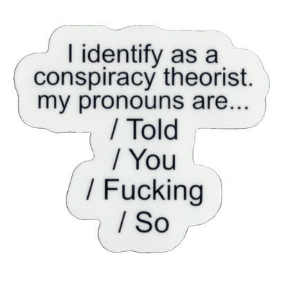 Durable vinyl, die-cut Identify Sticker