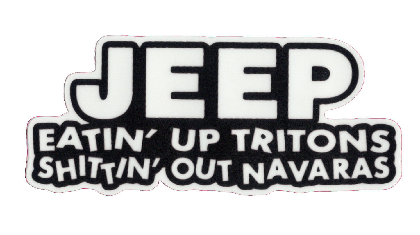 Durable vinyl, die-cut Jeep 1 Sticker