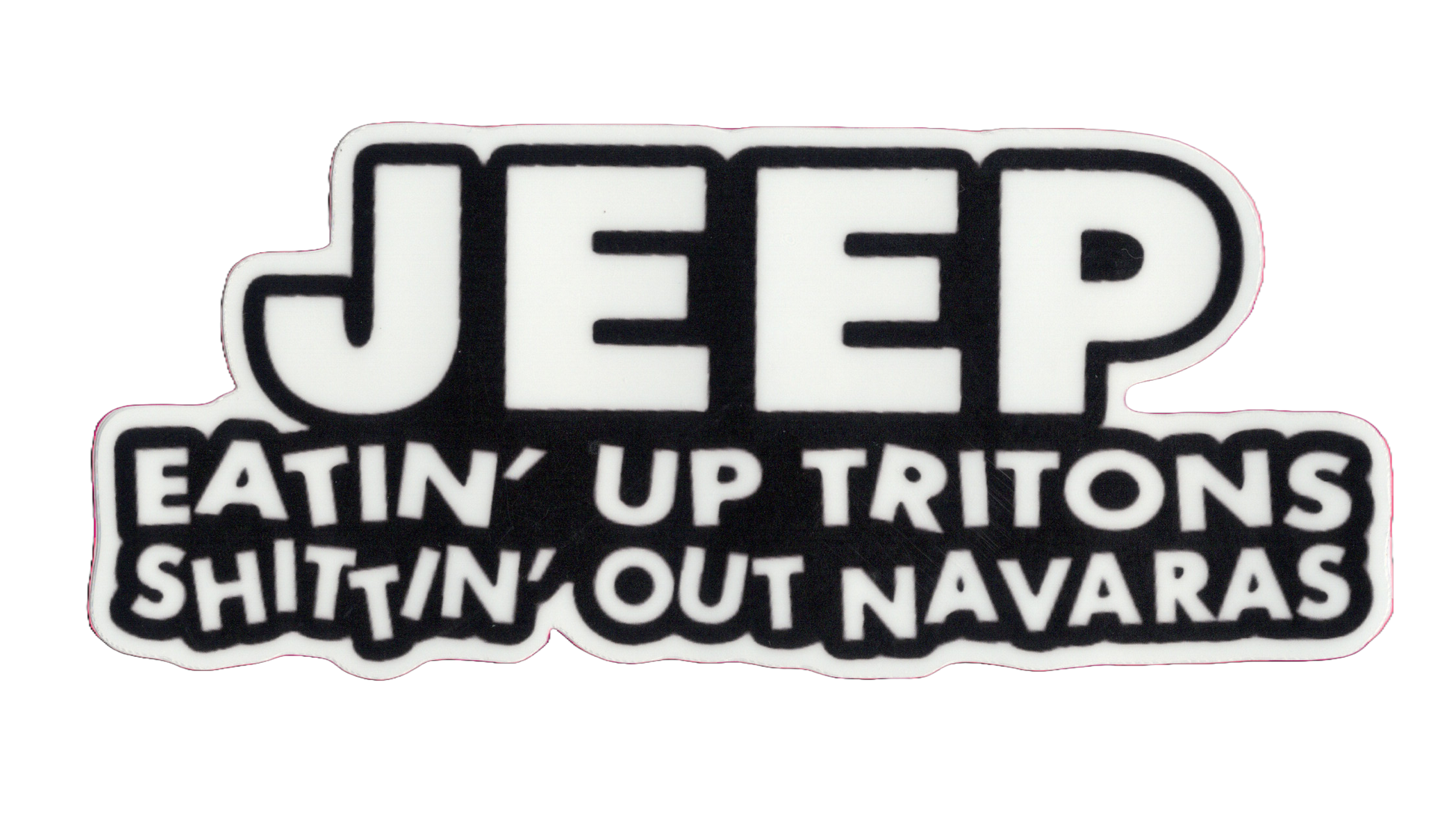 Durable vinyl, die-cut Jeep 1 Sticker