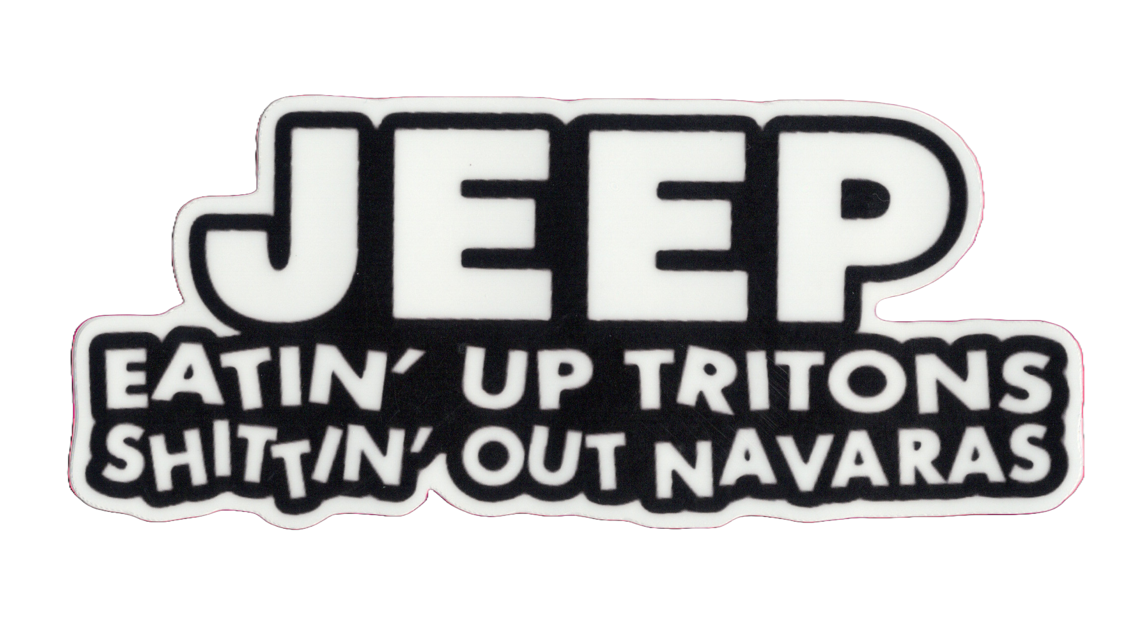 Durable vinyl, die-cut Jeep 1 Sticker