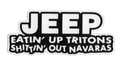 Durable vinyl, die-cut Jeep 1 Sticker