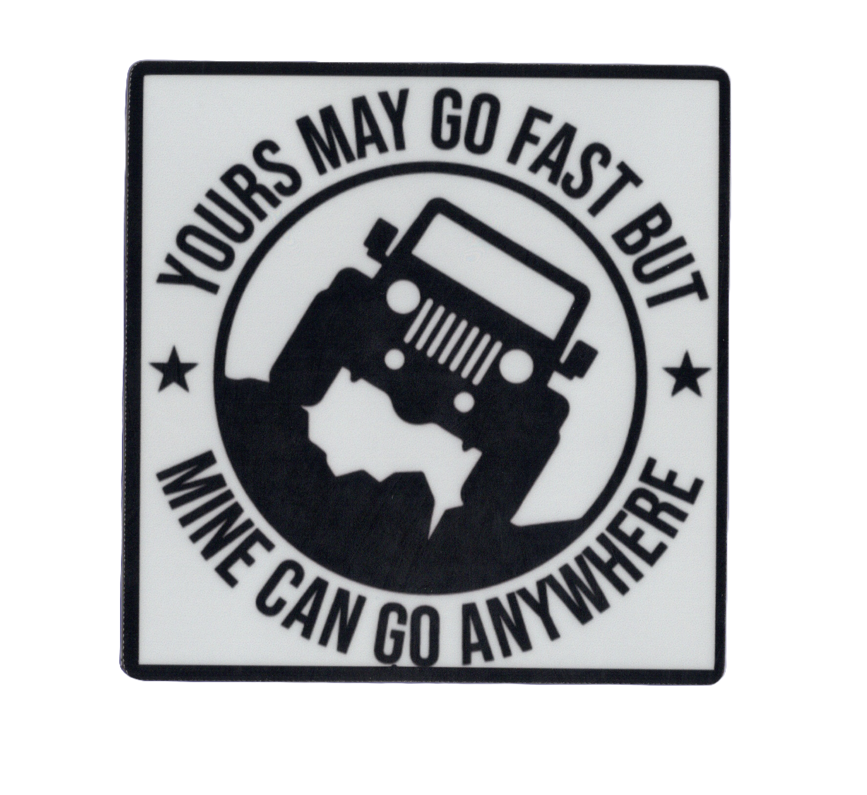 Durable vinyl, die-cut Jeep 2 Sticker