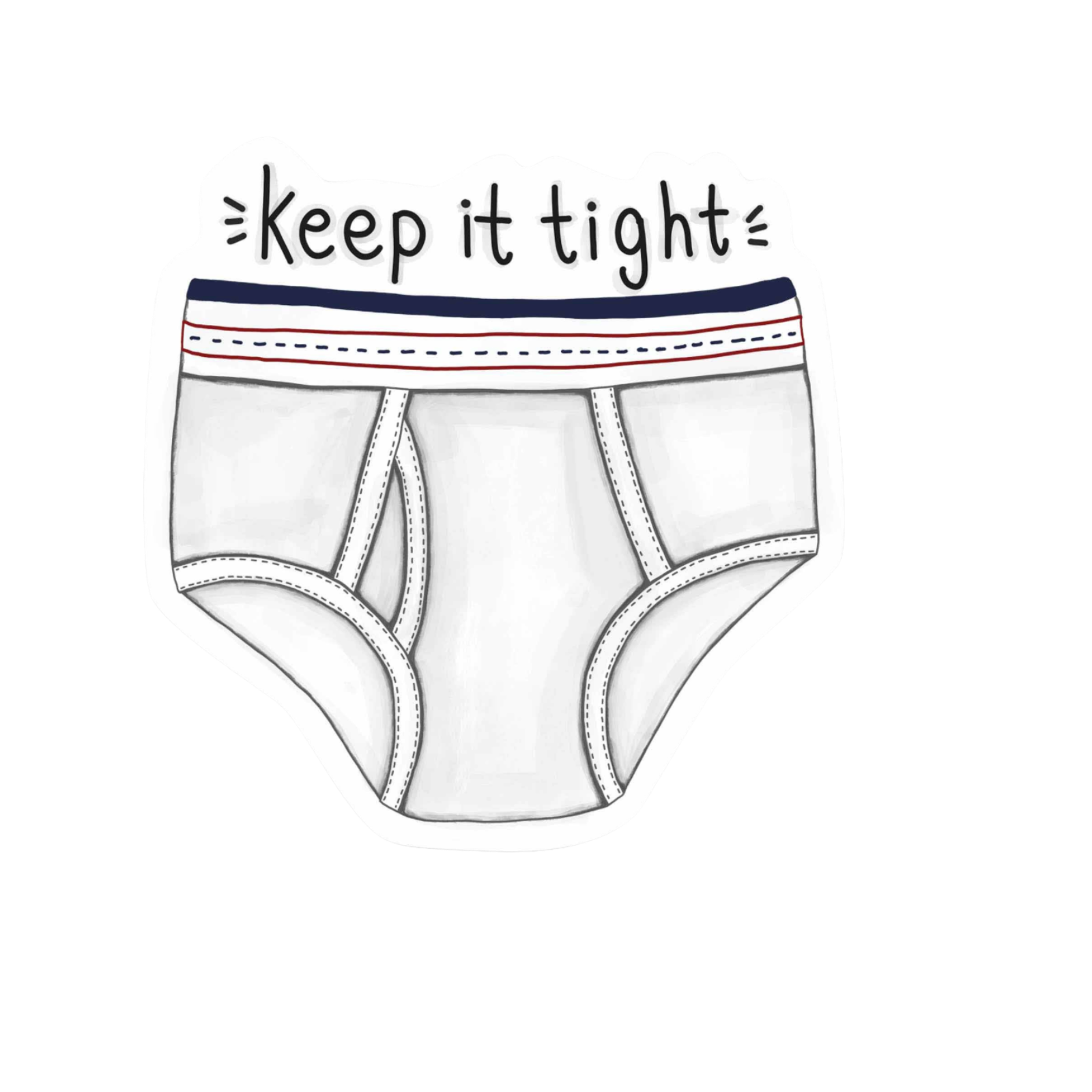 Our Keep It Tight Sticker! unique, high-quality, vinyl die-cut, eco-friendly stickers