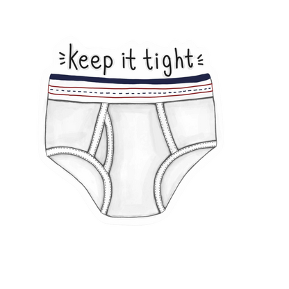 Our Keep It Tight Sticker! unique, high-quality, vinyl die-cut, eco-friendly stickers