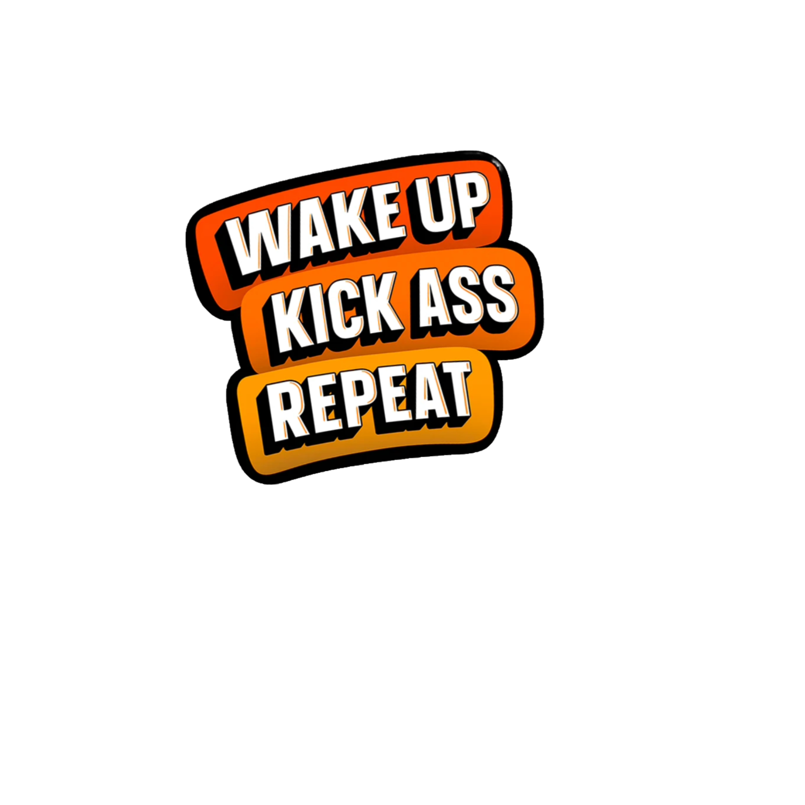 Durable vinyl die-cut Kick Ass Sticker