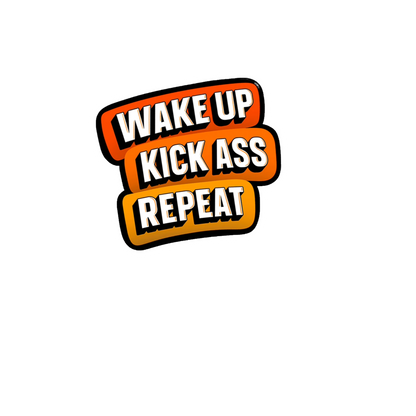 Durable vinyl die-cut Kick Ass Sticker