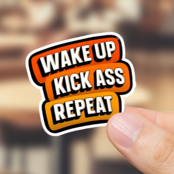 Durable, vinyl, Unless You Die Keep Going Sticker.
