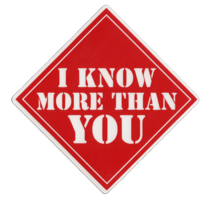 Durable vinyl, die-cut Know More Sticker