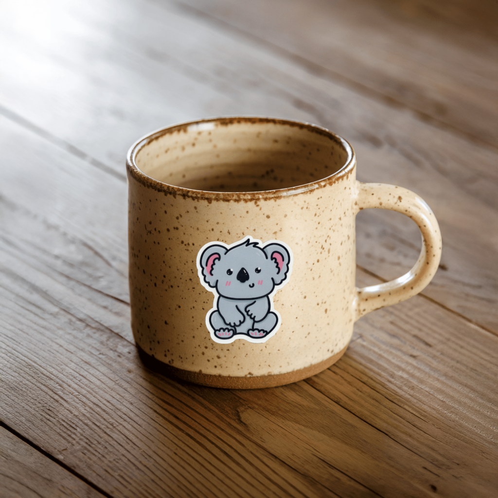 Durable, vinyl, die-cut, Koala Sticker.