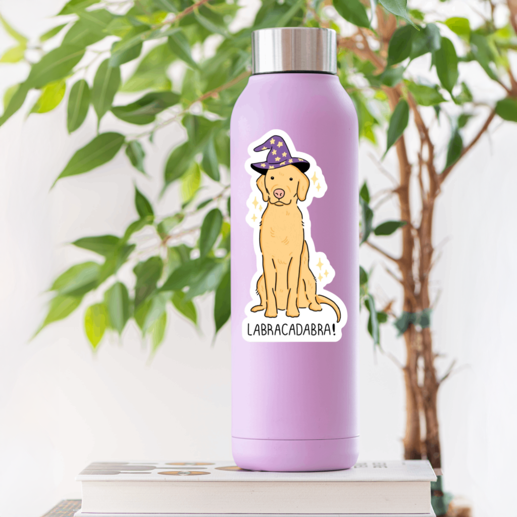 Durable, die-cut, vinyl, Labracadabra Sticker.