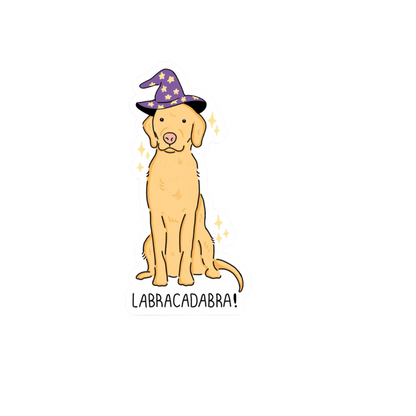 Durable, die-cut Labracadabra Sticker