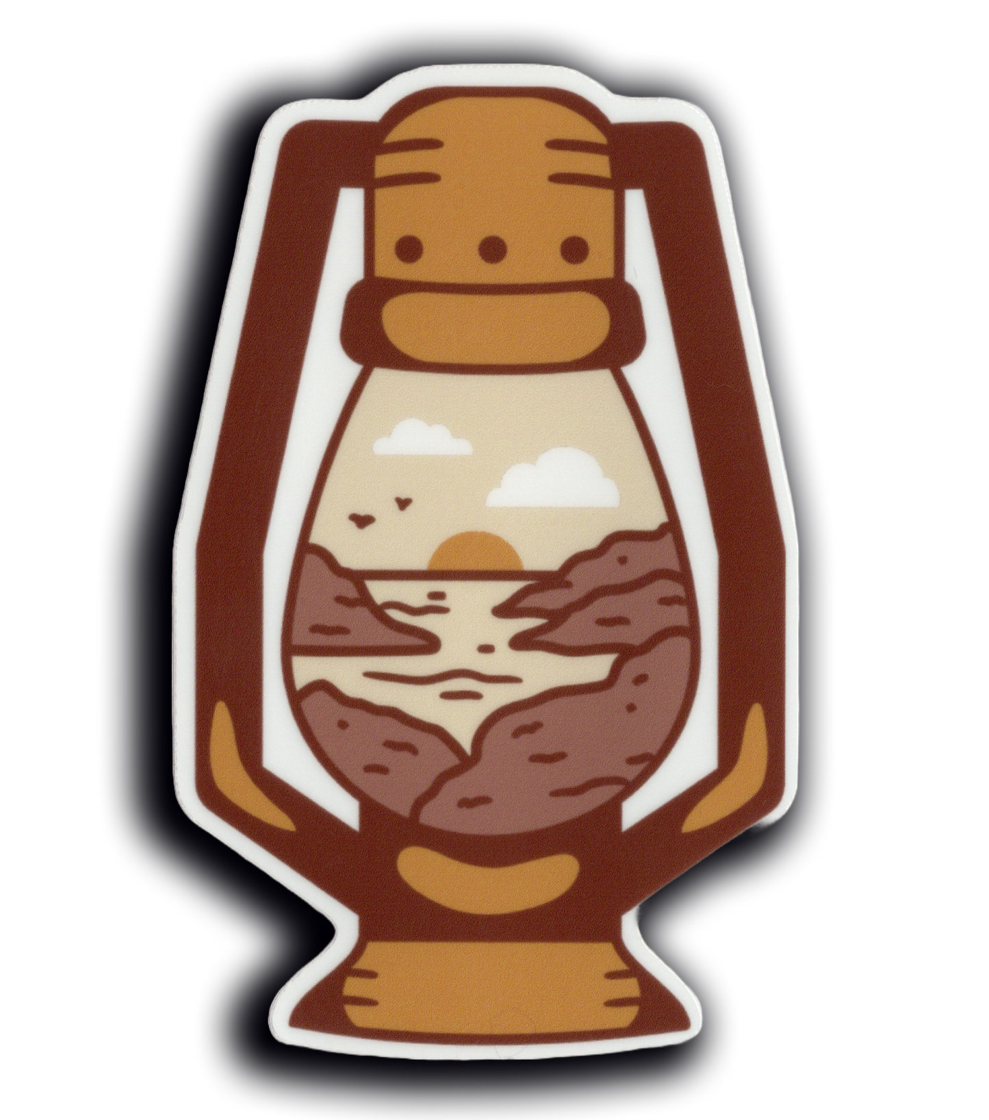 Durable vinyl, die-cut Lantern Sticker
