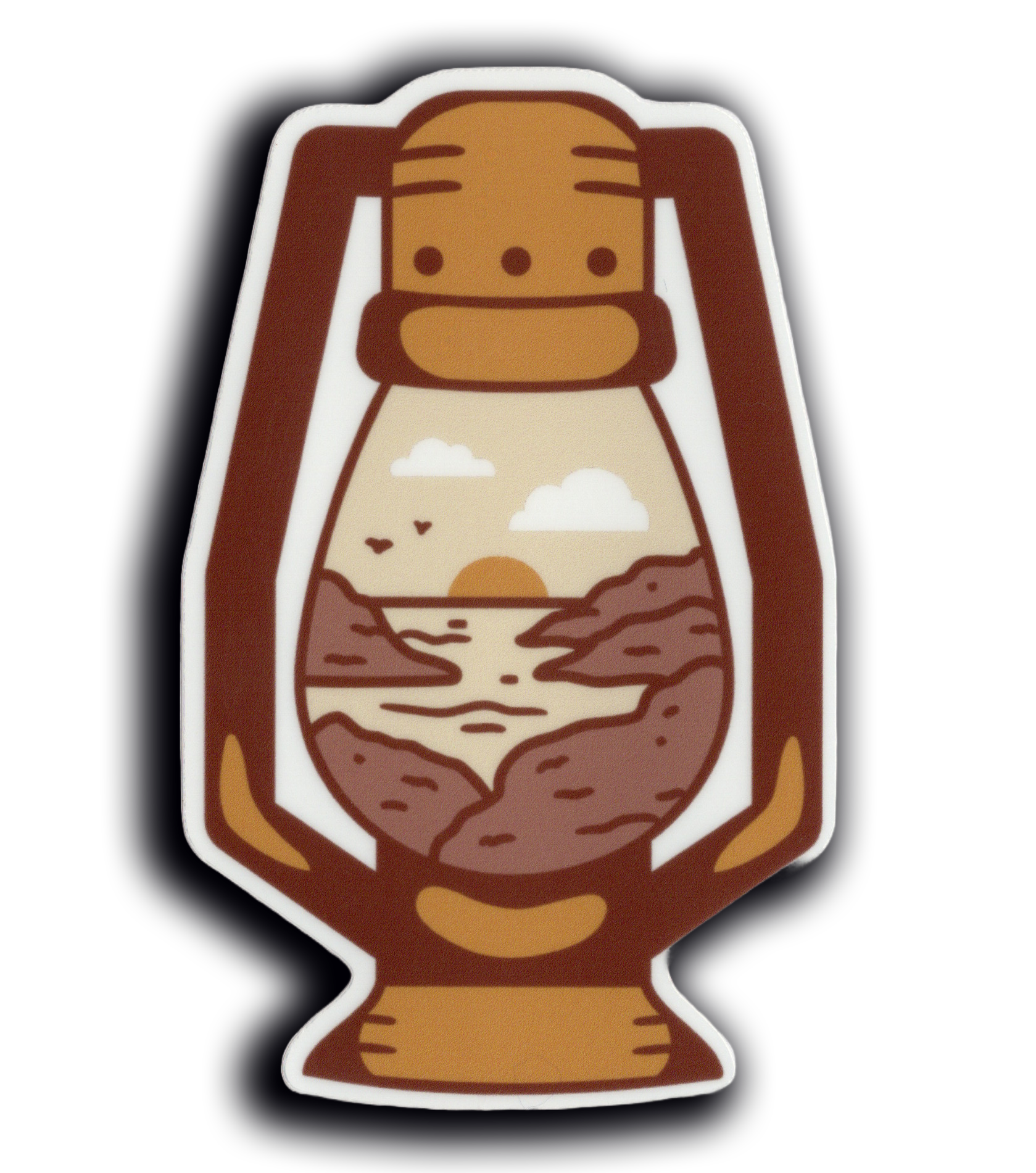 Durable vinyl, die-cut Lantern Sticker